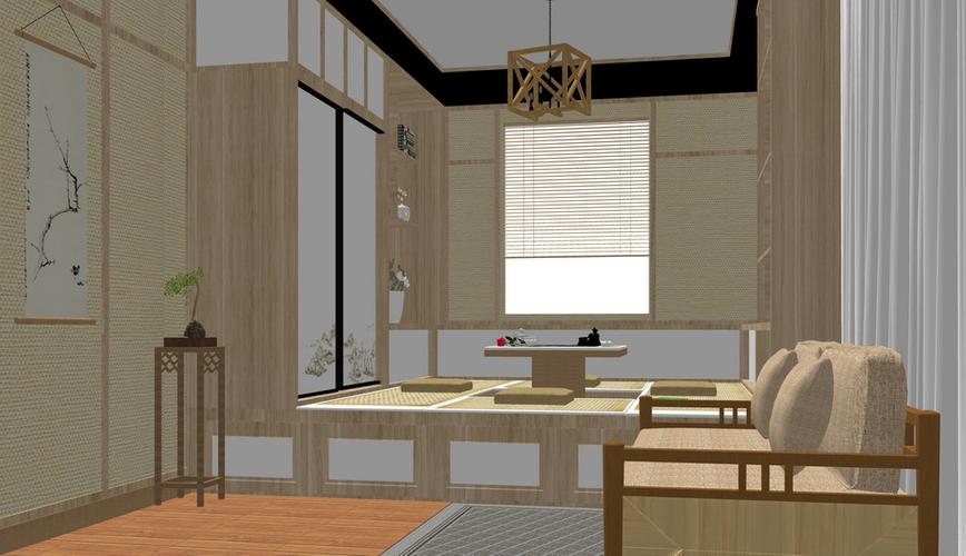日式榻榻米su模型id536352612