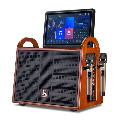 曼龙音响带显示屏便携式网络wifi点歌一体机带蓝牙户外广场舞音箱