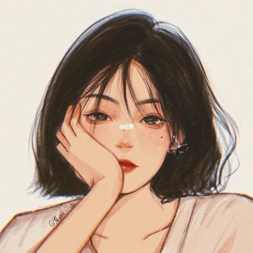 短发女生_短发女生_手绘_短发_性感_素材_素材其他