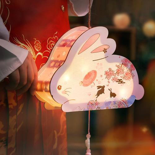 兔子灯笼手工挂饰新年手工diy装饰布置儿童春节室内手