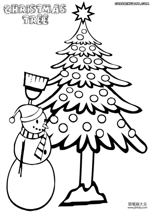 3张圣诞树简笔画图片