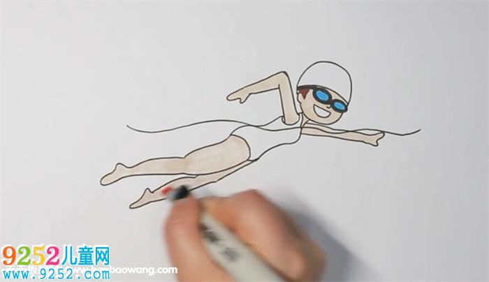 游泳简笔画 运动人物简笔画