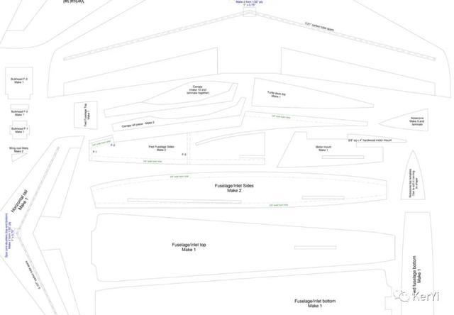 航模飞机图纸27套