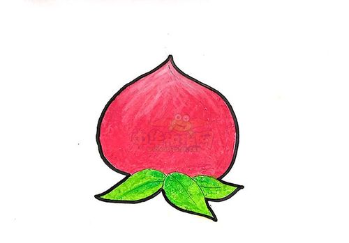 桃子怎么画简单又好看桃子简笔画图片带颜色