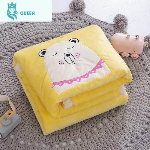 恋名媛冬天加绒保暖婴儿被子新生宝宝盖被小毛毯子儿童小被子秋冬季