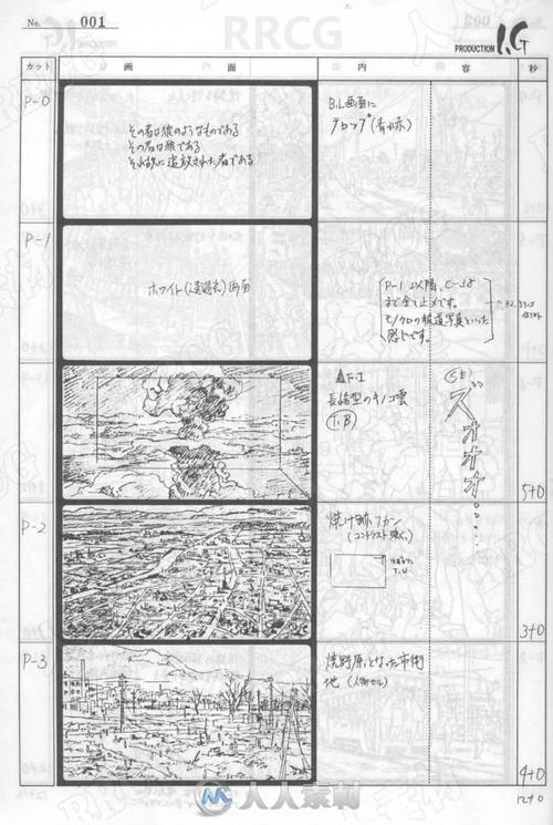 日本画师押井守《人狼》分镜脚本线稿画集|人人素材网