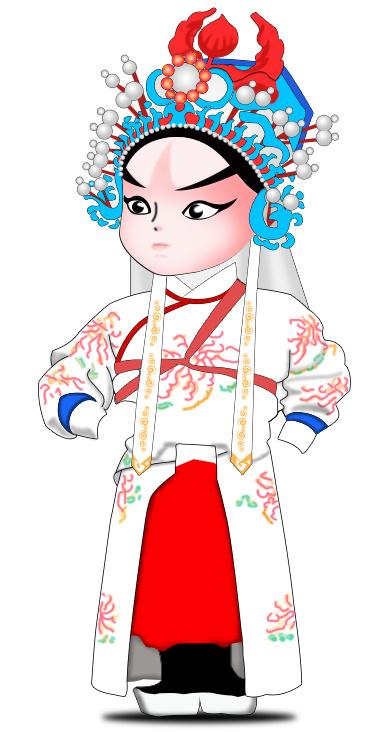临摹的q版京剧人物|插画习作|插画|broken_legen