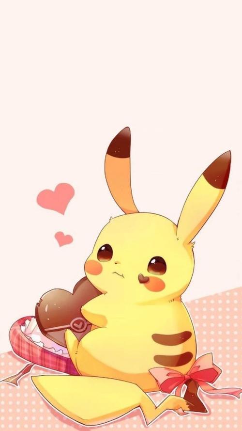 可爱 简单 萌物 卡通皮卡丘#手机壁纸"
