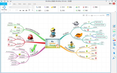 my holiday planner思维导图模板思维导图在我们生活中的影子越来越