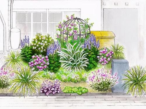 花园风格28个小花园手绘收藏好闲看花开静待花落