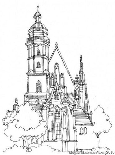 教堂设计草图与画稿100p