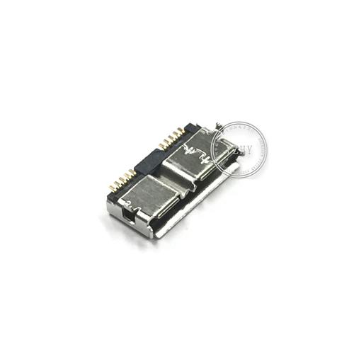 接插件micro 3.0母座usb移动硬盘接口b型直插脚.
