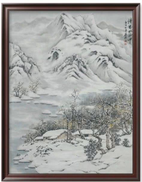 山东日照市莒县王连君的冰雪山水画作