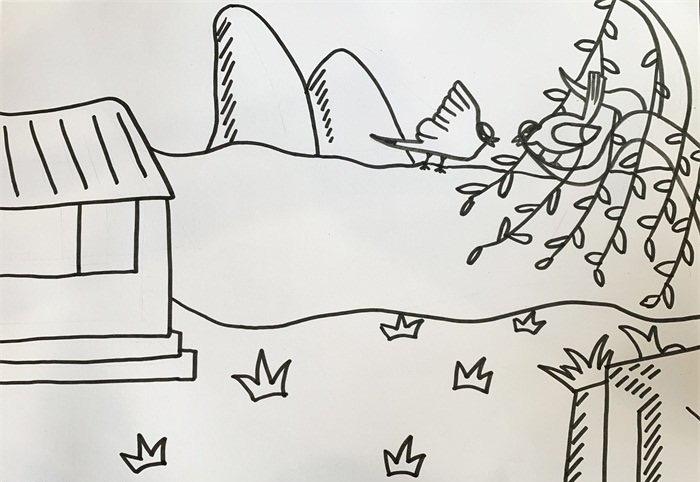 诗配画《绝句》.