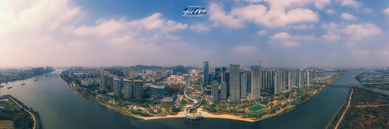 航拍顺德金凤凰全景