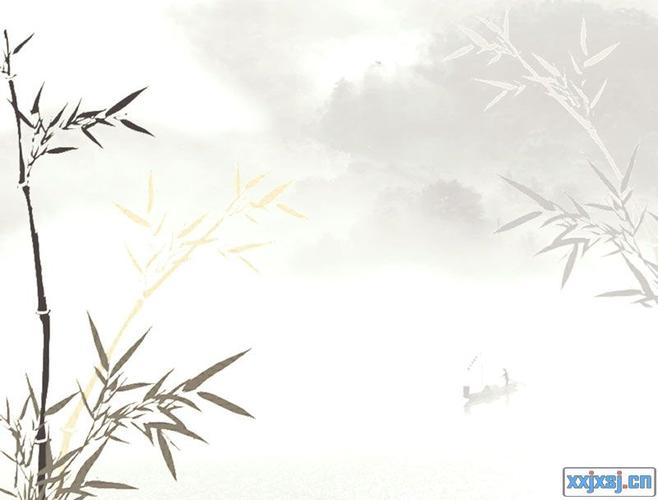 古诗风格幻灯片的背景图