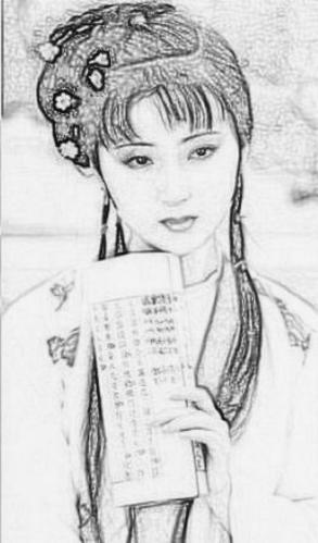 林黛玉简笔画手抄报 手抄报简单又好看