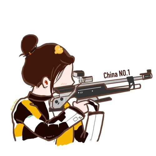 东京奥运会_简笔画_杨倩_头像_体育运动_其他赛事