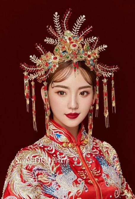 丽人学子作品中式新娘妆