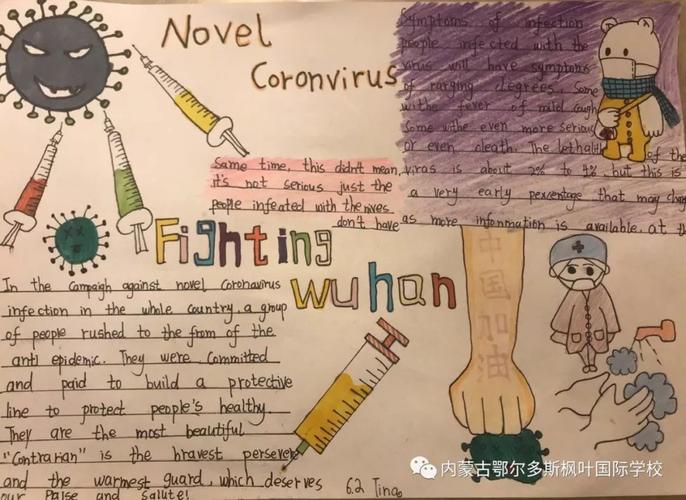 众志成城,战"疫"必胜|枫叶学子手绘全英抗新冠海报
