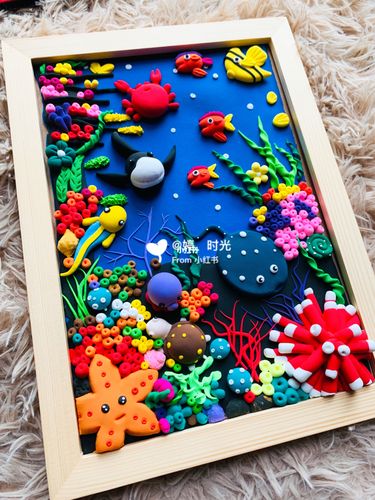 超轻粘土浮雕画—海底总动员_粘土_手工_兴趣爱好_手工