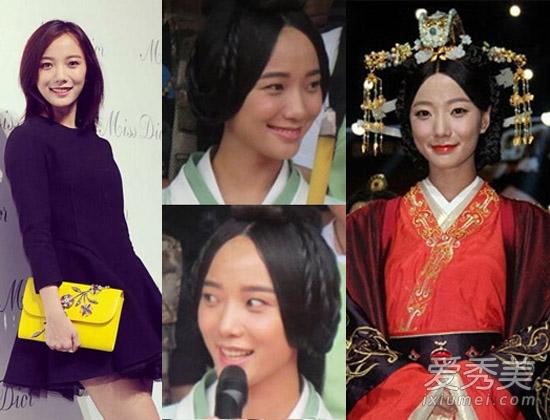 露额头中分发髻,让王珞丹宽大脑门暴露,注定不适合演古装剧