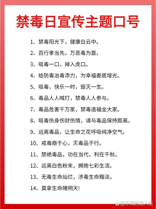 国际禁毒日宣传主题文案