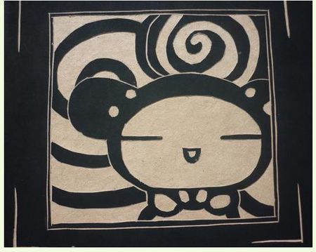 简单的木刻版画素材