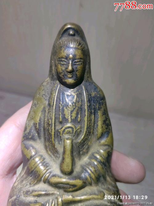 民国铜观音造像_铜像/铜佛像【流云堂】_第6张_7788陶器收藏