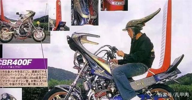 年代日本暴走族扮相怪异行为夸张