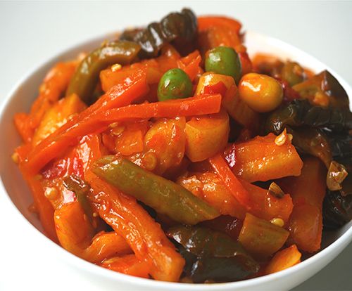 八宝菜3真空装酸辣八宝香辣咸菜黄瓜萝卜香青豆辣椒开胃下饭菜