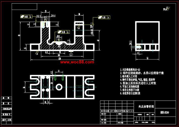 终稿气门摇臂轴支座工艺加工和钻φ11孔夹具设计含整套cad图纸