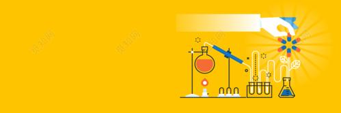 化学banner背景插画素材