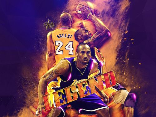 篮球明星科比24号球衣纪念海报钻石画