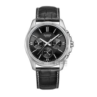 卡西欧手表男casio男士商务休闲简约防水三眼石英男表mtp1375