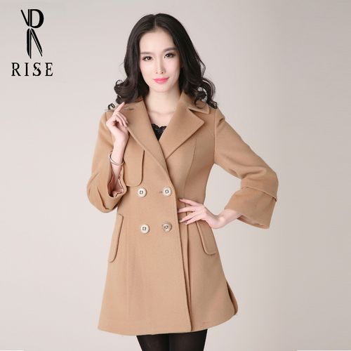 rise莱茨2013专柜正品秋冬新款女纯羊绒大衣毛呢外套r1351-yd991