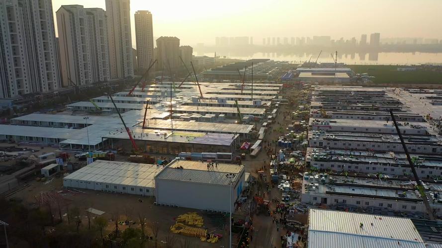 4k火神山雷神山医院最新航拍