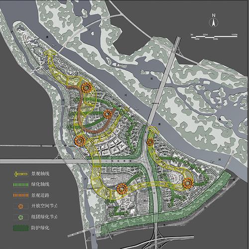 城市规划,住宅景观,河流,道路