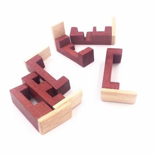 心心相印 鲁班锁益智经典解锁互动地摊木制玩具 孔明锁