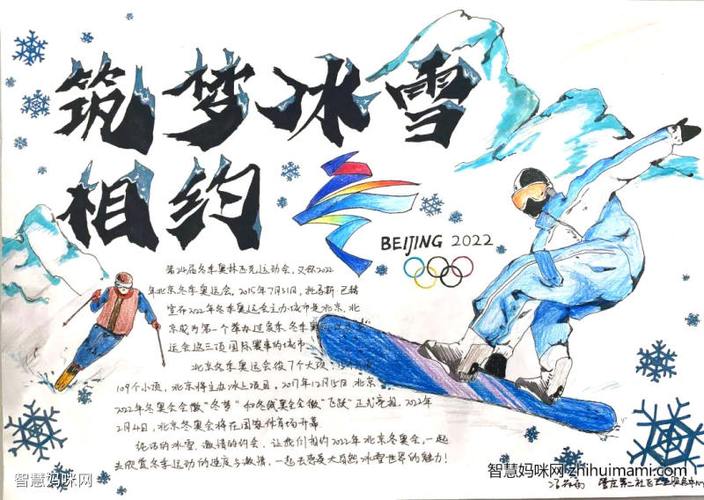 筑梦冰雪相约冬奥主题手抄报一等奖