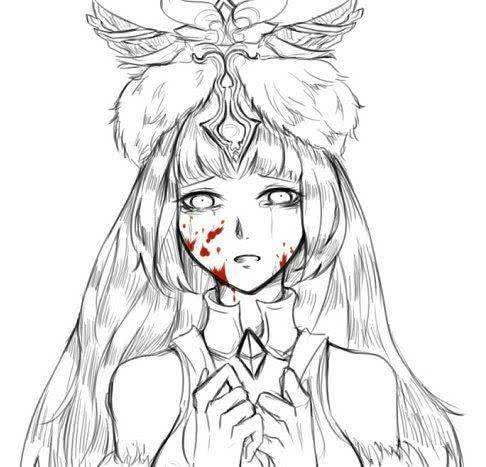 暗黑系王者荣耀人物头像,嗜血风格很适合这个女射手,帅气!