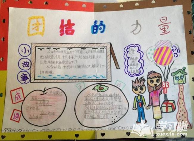 高中团结就是力量手抄报1