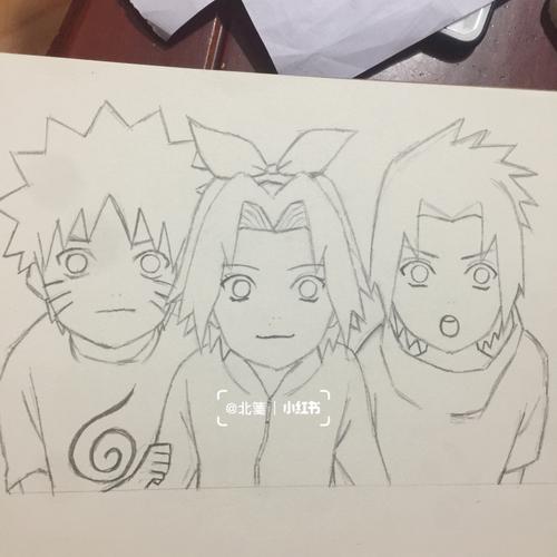 火影忍者手绘 七班_火影忍者_手绘_人文_绘画