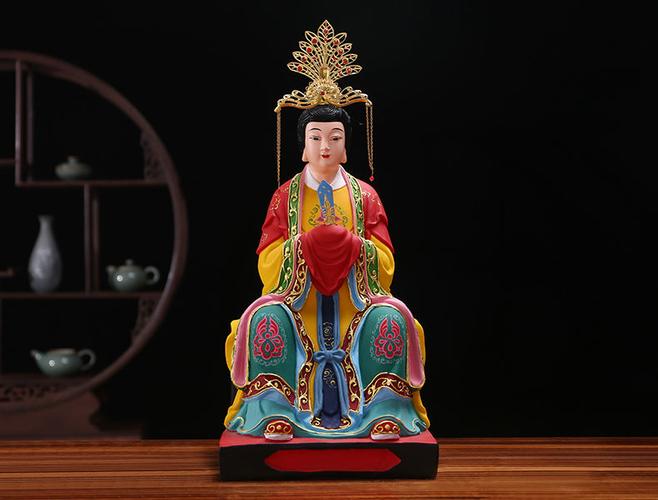 泰山奶奶神像供奉泰山圣母娘娘泰山老母佛像碧霞元君家用树脂摆件禄协