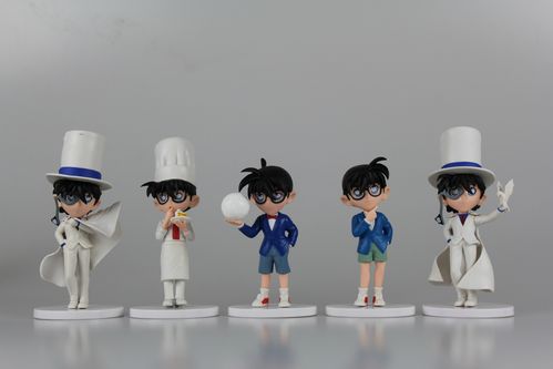 名侦探柯南手办公仔工藤新一怪盗基德魔术师车载模型摆件礼物