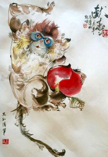 王忠和丨灵猴献瑞篇赞猴古诗词欣赏