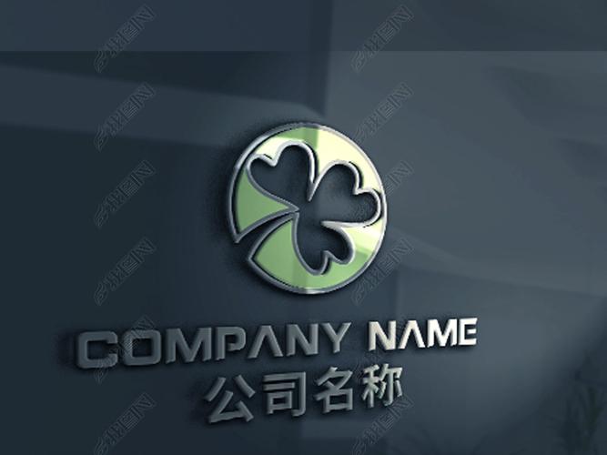 原创四叶草图案logo设计版权可商用