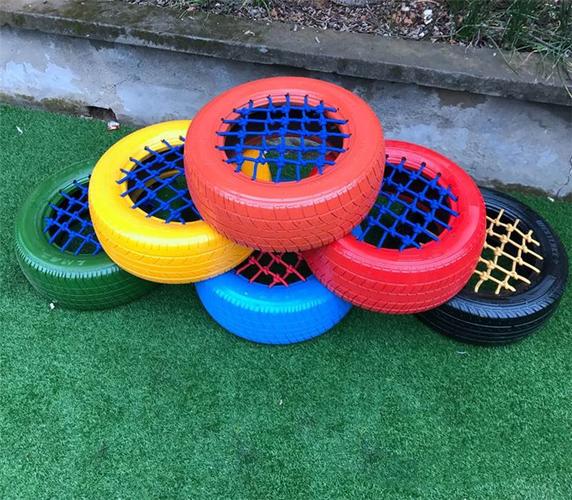 幼儿园轮胎玩具儿童体育器械带网滑板车彩色烤漆感统训练器材