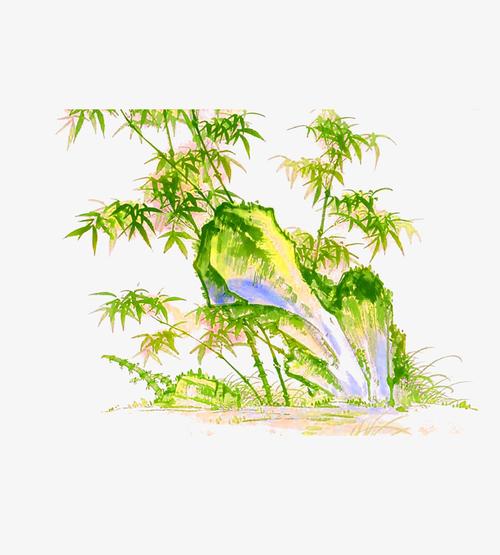 手绘竹子