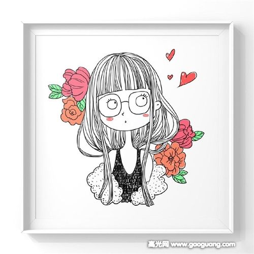 呆萌小女孩简笔画画法,小女孩简笔画教程图